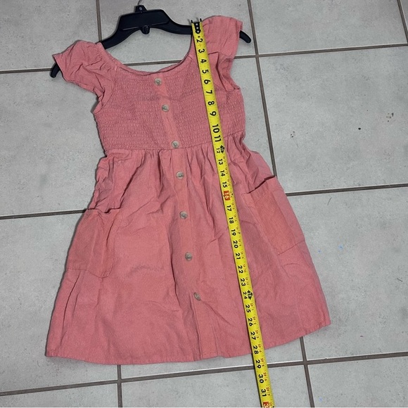 Cat & Jack Kids Girls Orange Smocked Summer Dress size L(10/12). - Picture 8 of 8